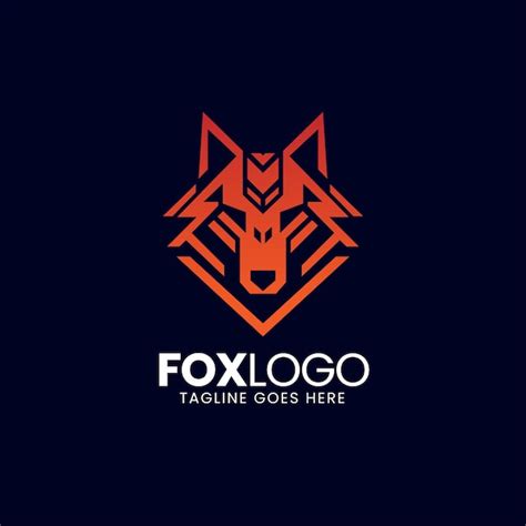 Premium Vector | Red fox logo design template