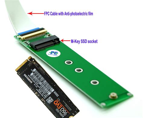 Sintech M.2 NVME Extender,NGFF M-Key PCIe SSD Extention Card with Anti-electromagnetic Foiled ...