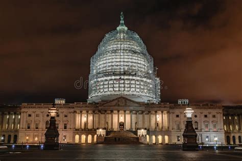 US Capitol Building at Night Stock Image - Image of details, hill: 74453815