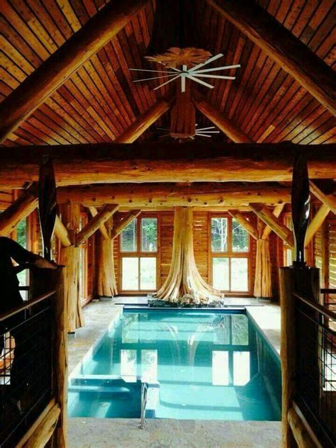 Pin by Travis Parrish on Log Houses | Indoor pool, Log homes, Pool house