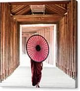 Buddhist Monk Walking Along Temple #2 by Martin Puddy