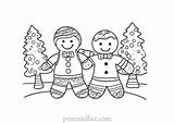 Free Gingerbread Coloring Page  Printable Man Sheet sketch template