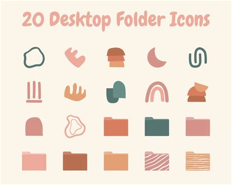 Boho Desktop Folder Icons for Mac Windows Aesthetic Folder - Etsy | Folder icon, Folder icons ...