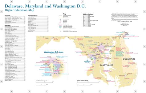 Map Of Colleges In Maryland - Topographic Map World