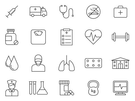 20 Free Health Vector Icons (AI)