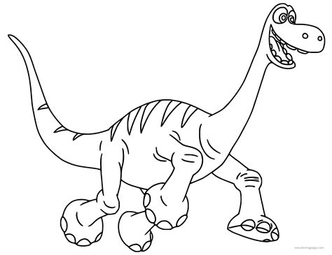 The Good Dinosaur Disney Arlo Cartoon Coloring Pages | Wecoloringpage.com