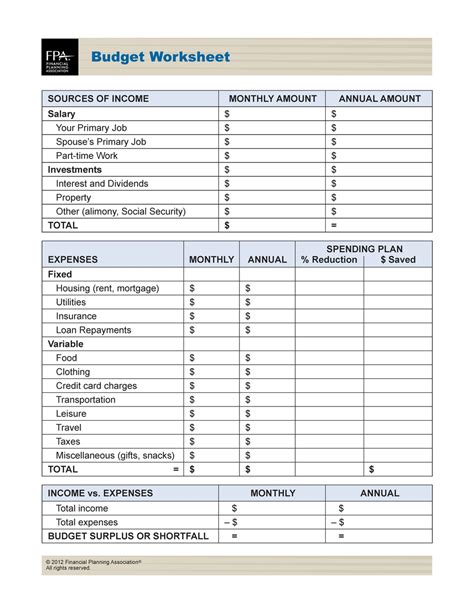 Usmc Financial Worksheets