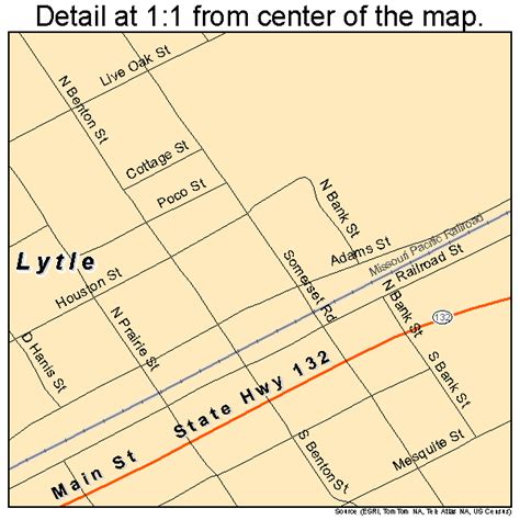 Lytle Texas Street Map 4845288