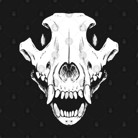 Wolf Skull - Skulls - Tapisserie | TeePublic DE | Animal skull drawing, Skull art drawing, Wolf ...