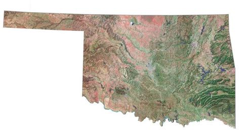 Oklahoma Lakes and Rivers Map - GIS Geography