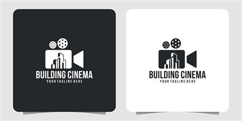 creative movie cinema logo and building logo design 10261799 Vector Art ...