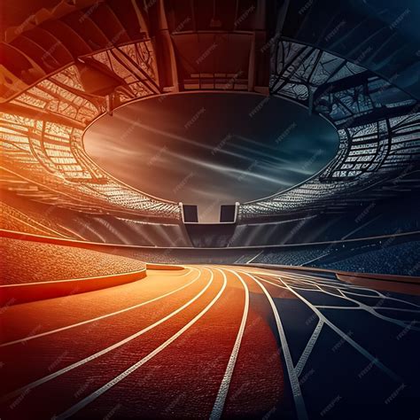 Premium AI Image | sports competition stadium background light