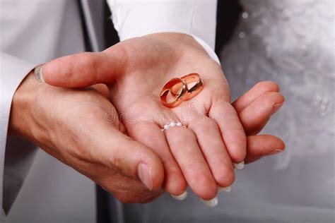 Wedding rings on hands stock image. Image of bride, ring - 12644423