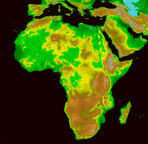 Topography of Africa | Gifex