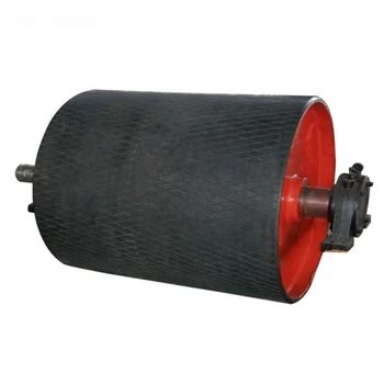 Conveyor Belt Drive Pulley With Herringbone Grooved Lagging - Buy ...