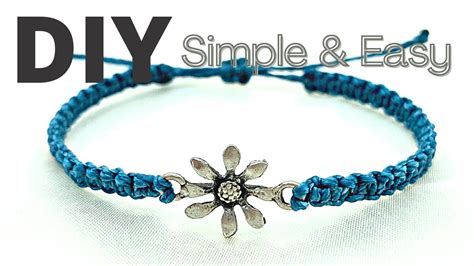 Simple＆ Easy Macrame Bracelet Tutorial for Beginners - YouTube