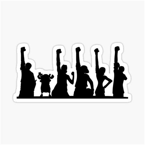 "Straw Hat Pirates Silhouette " Sticker for Sale by LunarDesigns14 ...