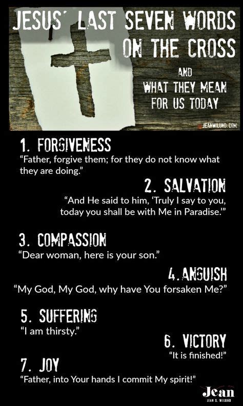 Jesus' Last Seven Words On the Cross & What They Mean For Us Today - Jean S Wilund | Jesus last ...