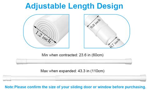 Amazon.com: 4 PCS Sliding Door Security Bar, Sliding Glass Door ...