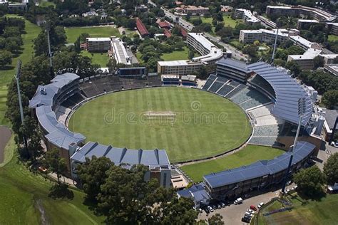 Wanderers Cricket Stadium - Aerial View. Photo about buildings, games ...