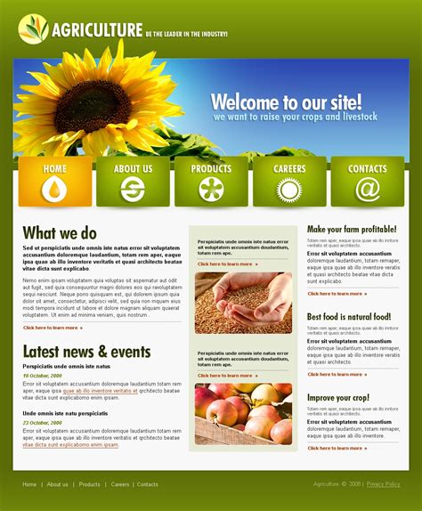 Agriculture Website Template #22064 by WT - Website Templates