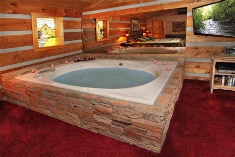 Giant indoor Jacuzzi, in Do Not Disturb Cabin. Pigeon Forge Tennessee, | Bathtub design, Hot tub ...