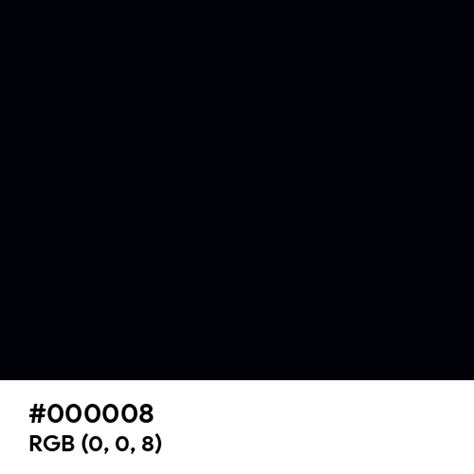 #000008 color name is Rich Black (FOGRA39)