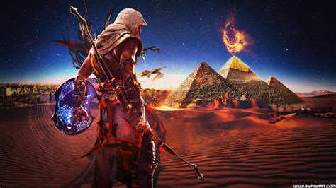 Fond d'écran : Assassin's Creed, pyramide, jeux vidéo, Fan art ...