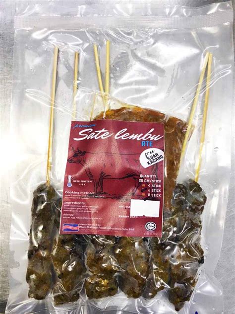 SATE DAGING (6 Cucuk) 20GM RTE WITH KUAH KACANG – Malinja