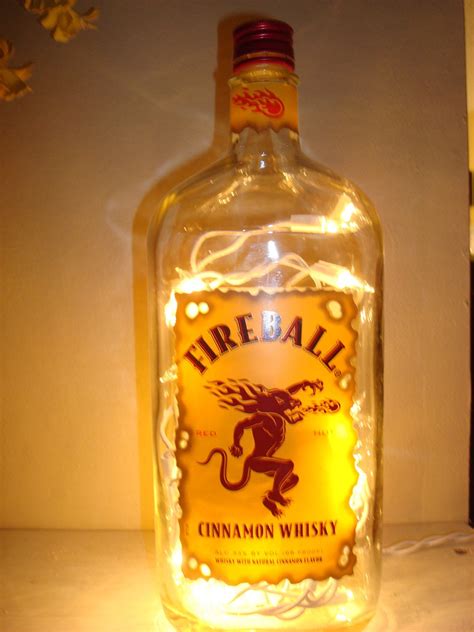 Fireball Cinnamon Whiskey Glass Bottle by ChicCountryBoutique