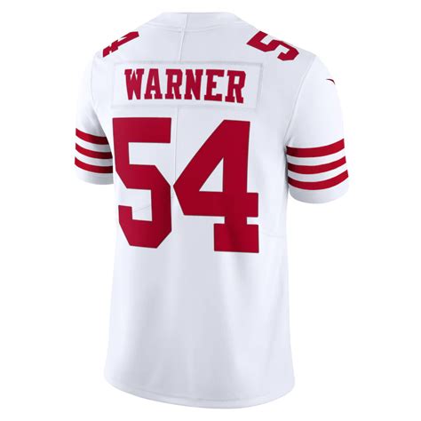 Men's San Francisco 49ers Fred Warner Nike White Vapor Limited Jersey