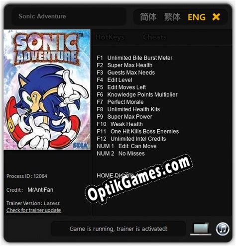 Sonic Adventure: Cheats, Trainer +14 MrAntiFan » Downloads from OptikGames.COM