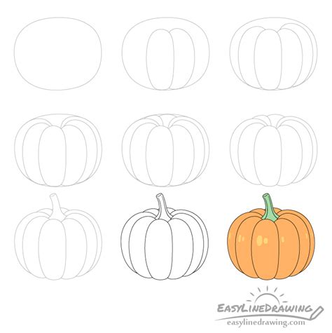 how to draw a pumpkin easy step by step video - Ruling Account ...