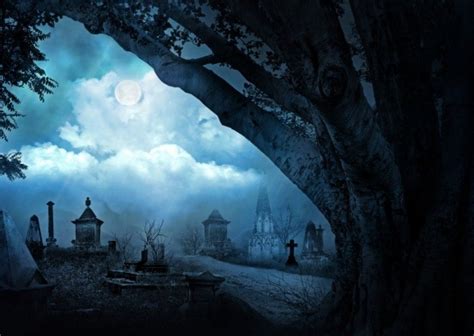 Found on Bing from halloween.ambient-mixer.com | Cemeteries, Haunted graveyard, Creepy