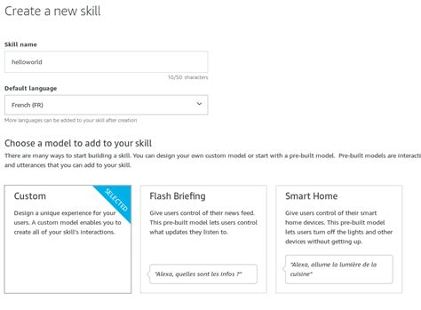 Create your first helloworld application with Alexa's skills | Pierre FAY