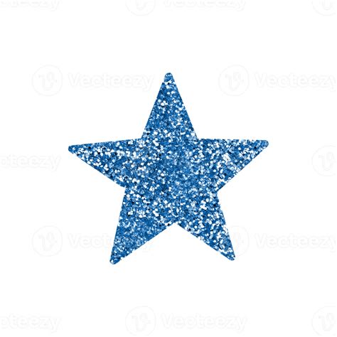 Blue Glitter Star 14968374 PNG