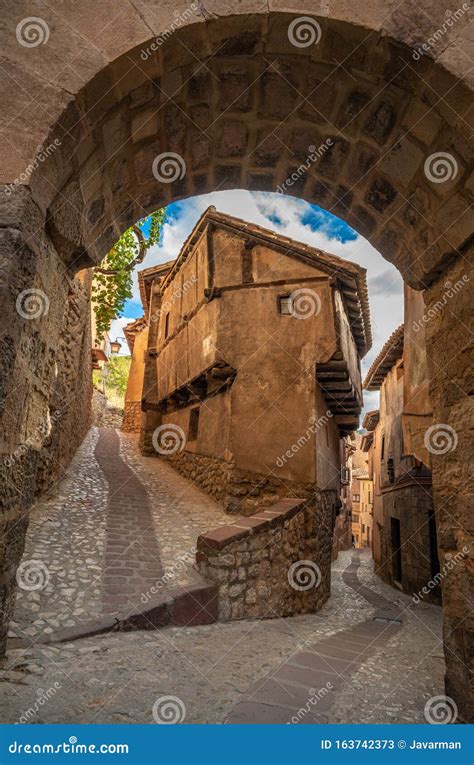 Streets of Albarracin, a Picturesque Medieval Village InÂ Aragon,Â ...