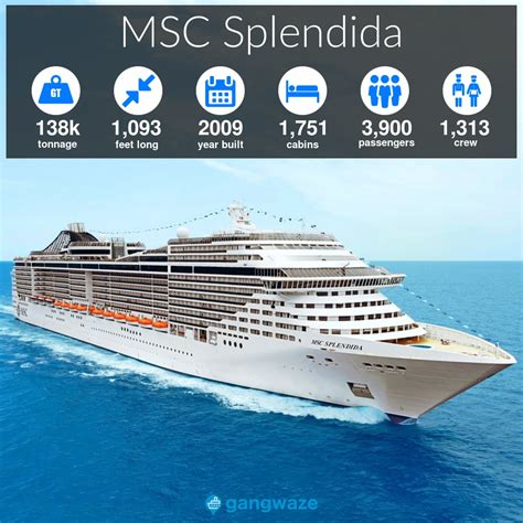 MSC Splendida Size, Specs, Ship Stats & More