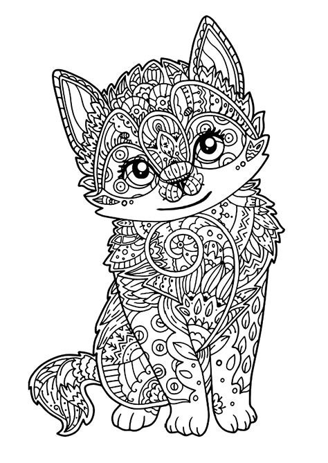 free printable kitten coloring pages for kids best coloring pages for ...