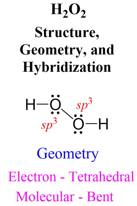 H2O2 Lewis Structure, Geoemtry, and Hybridization - Chemistry Steps