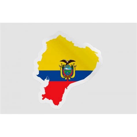 Ecuador Map Flag Style 3 - DecalsHouse