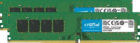 Crucial 16GB Kit (8GBx2) DDR4-3200 UDIMM | CT2K8G4DFRA32A | Crucial IN