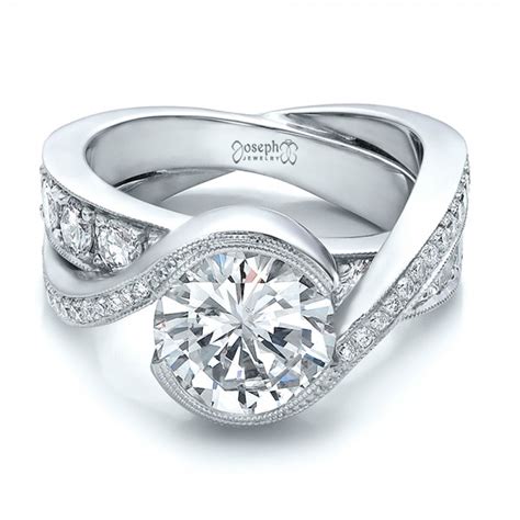 Custom Interlocking Diamond Engagement Ring #100615 - Seattle Bellevue ...