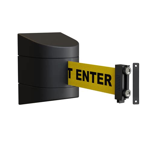 Wall Mounted Retractable Belt Barrier, 13 Ft. Belt - Montour Line WMX 140 - Crowd Control Warehouse