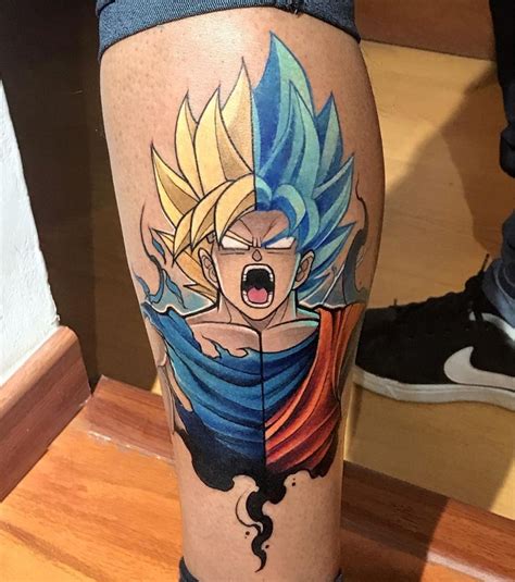 Tatuagem do Goku feita pelo tatuador David Mention. Veja mais tatuagens ...