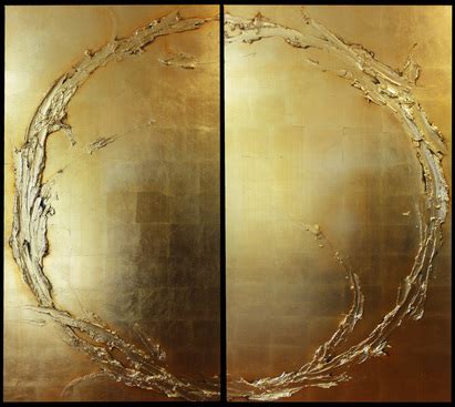 Sculptural Paintings gold leaf silver leaf art large scale classy ...