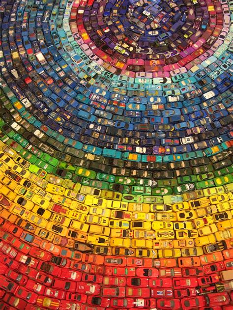 Beautiful Pictures: Pictures Of Abstract Art - Atlas Rainbow Made With Toy Cars