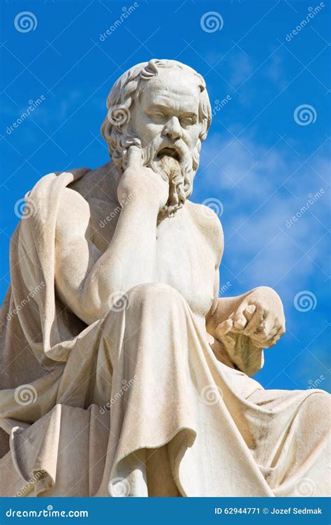 Athens - The Statue Of Socrates In Front Of National Academy Building ...