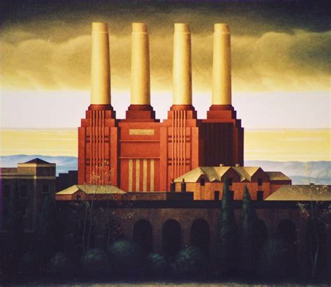 Battersea Power Station by Renny Tait | Art deco posters, London art, Architecture illustration