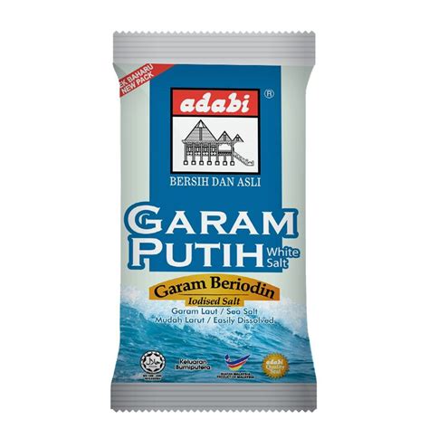 ADABI GARAM PUTIH / GARAM HALUS BERIODIN / WHITE SALT / FINE SALT ...